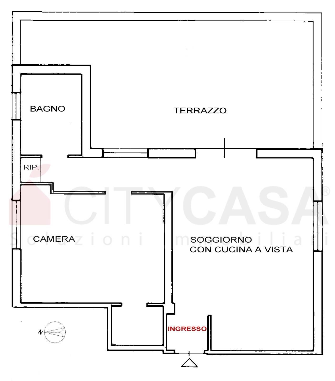 Foto 16 - Bilocale Roma - planimetria 1