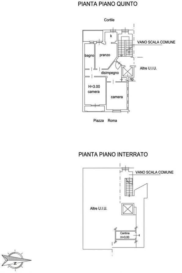 Trilocale piazza Roma, Tortona - planimetria 1