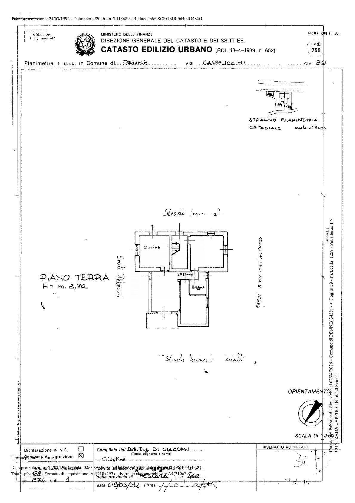 Foto 97 - Casa indipendente Via dei Cappuccini, Penne - planimetria 1