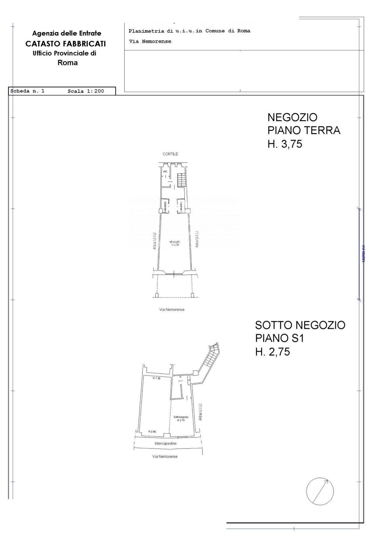 Foto 14 - Locale Commerciale Via Nemorense, Roma - planimetria 1