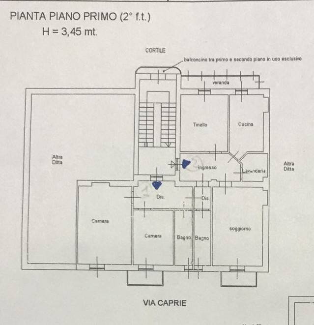 Appartamento via Caprie, 12, Torino (zona Cit Turin) - planimetria 1