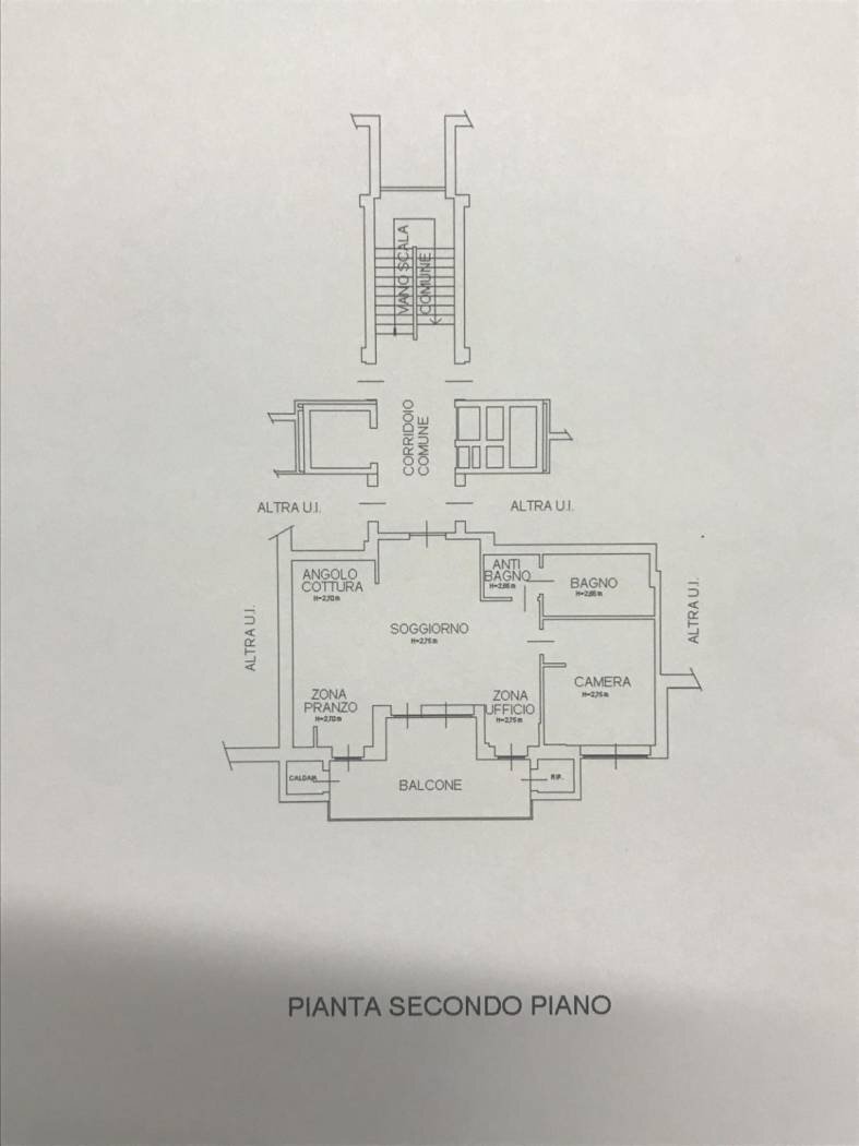Trilocale via Don Giuseppe Brovero, 8, Castiglione Torinese - planimetria 1