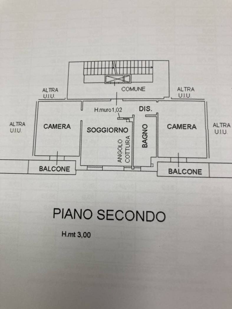Trilocale via Leonello Grossi, Bologna (zona Costa Saragozza) - planimetria 1