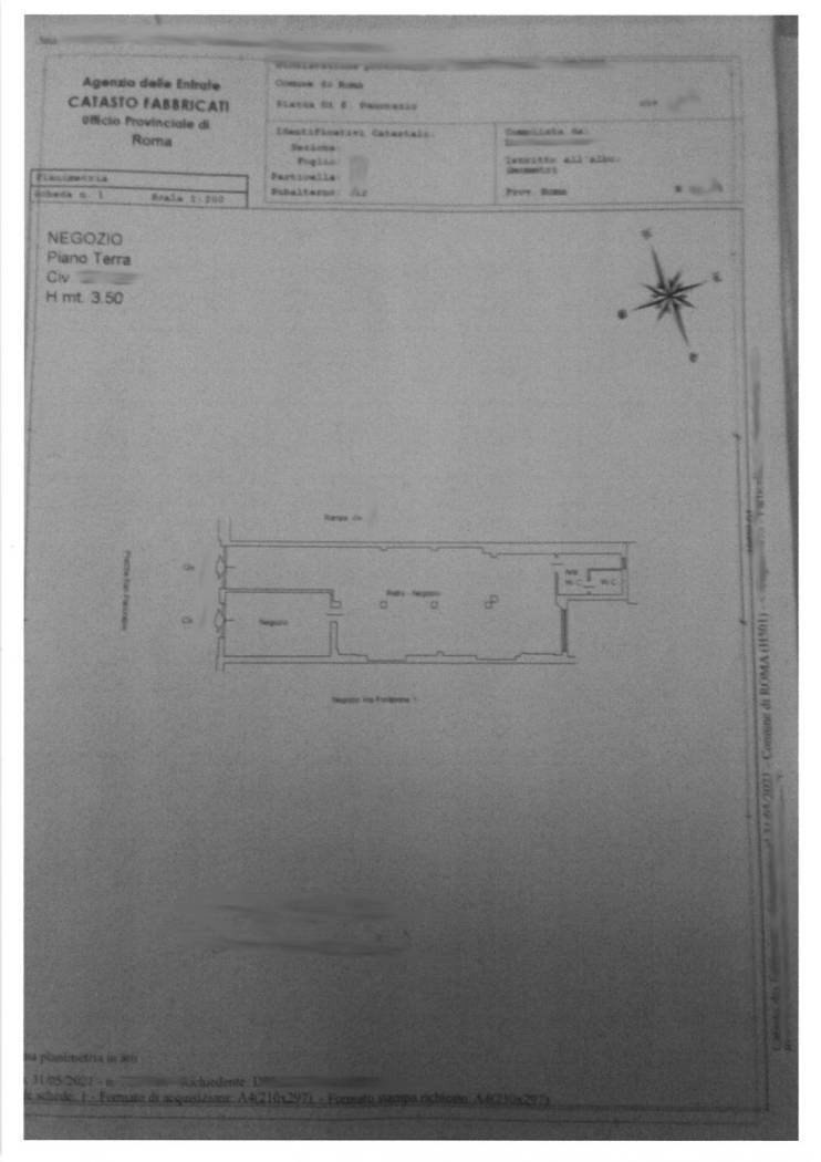 Shop piazza di San Pancrazio, Roma - floor plans 1