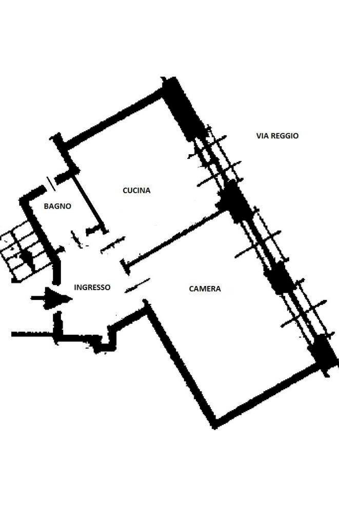 Bilocale via Reggio, 23, Torino (zona Aurora) - planimetria 1