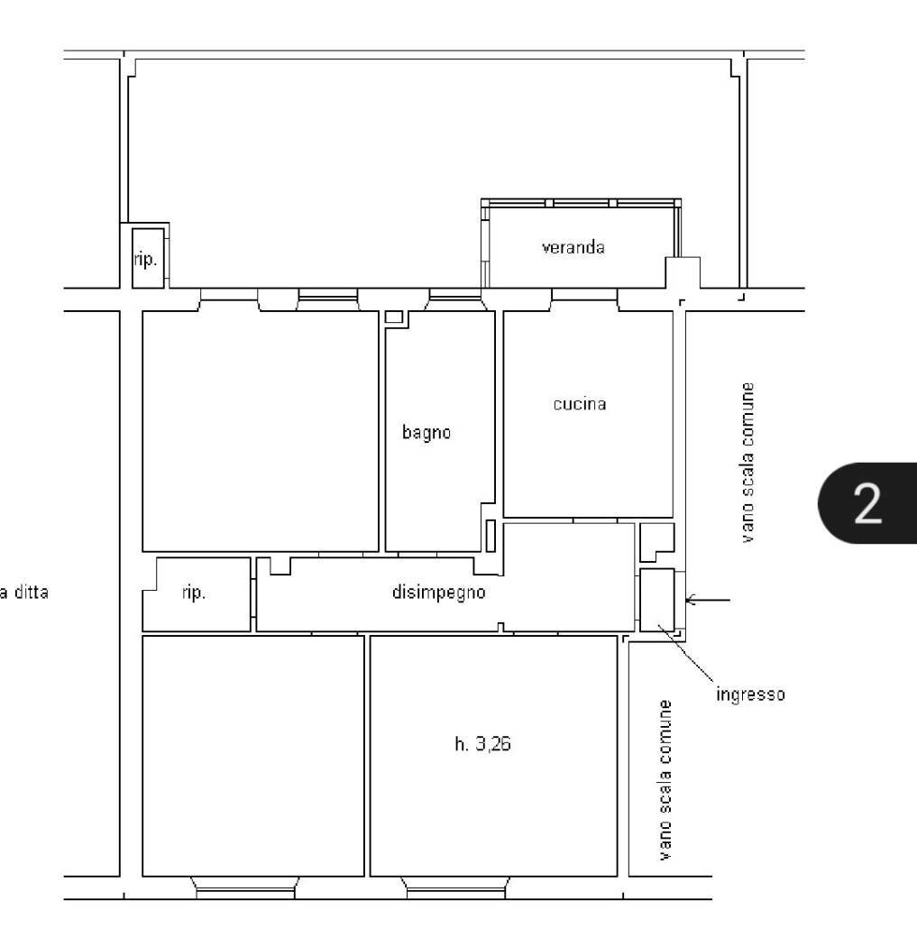 Quadrilocale via Pier Carlo Boggio, Cuneo (zona Centro) - planimetria 1