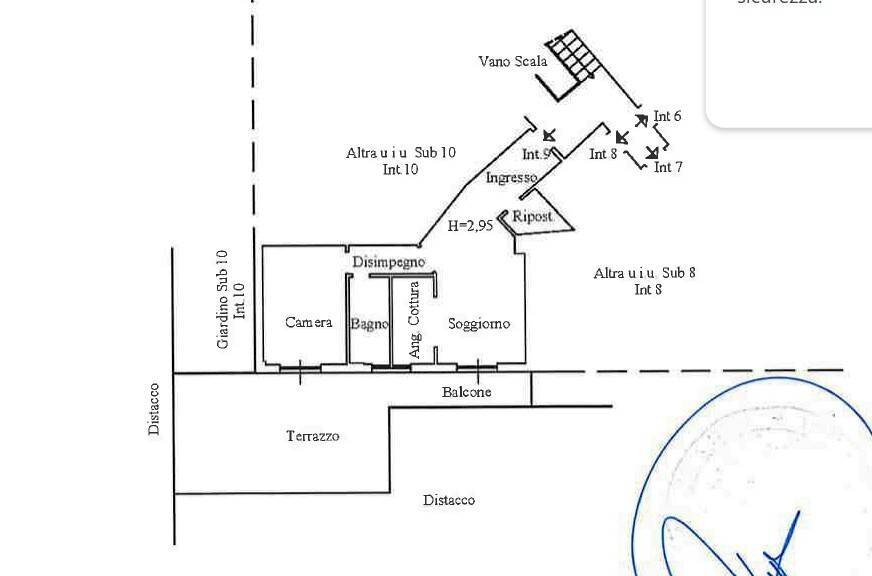 Bilocale via Privata Schiappacasse, 11, frazione San Massimo, Rapallo - planimetria 1