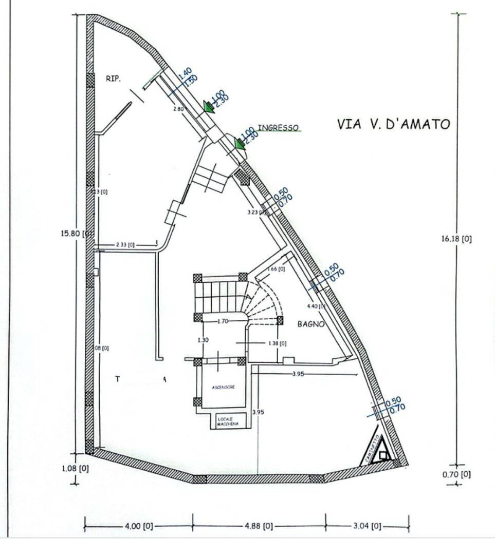 Stabile - Palazzo via Vincenzo D'Amato, 70, Catanzaro - planimetria 1