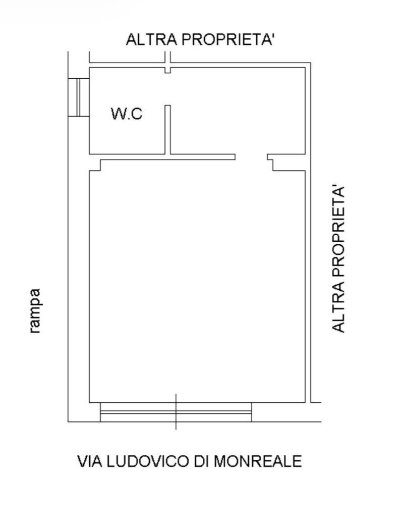Negozio via Ludovico di Monreale, 48, Roma - planimetria 1
