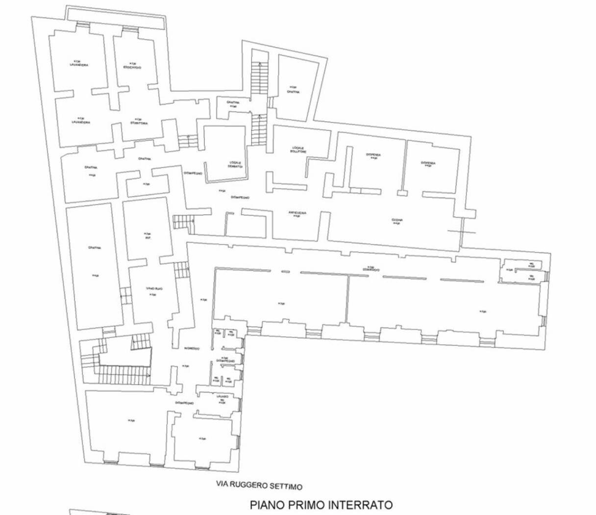 Hotel via Traspontino, 1, Ragusa - floor plans 1