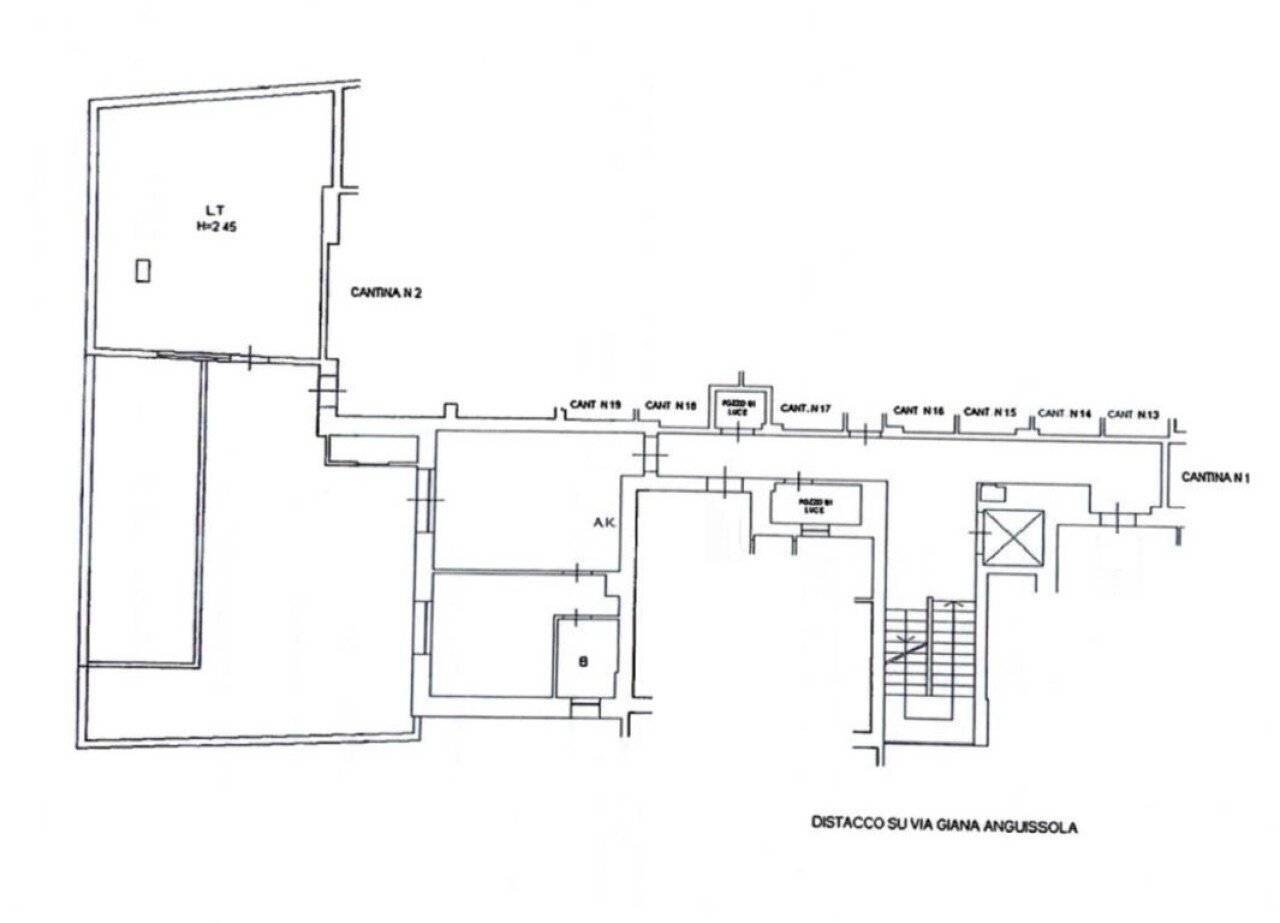 Bilocale via Giana Anguissola, 41, Roma - planimetria 1