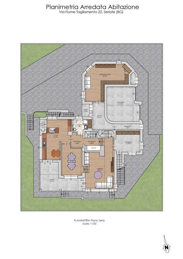 Villa via Tagliamento, 22, Seriate - floor plans 1
