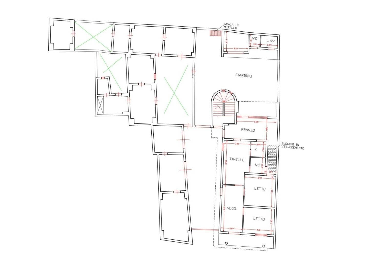 Stable - Palace via Principe di Napoli, 31, Carmiano - floor plans 1