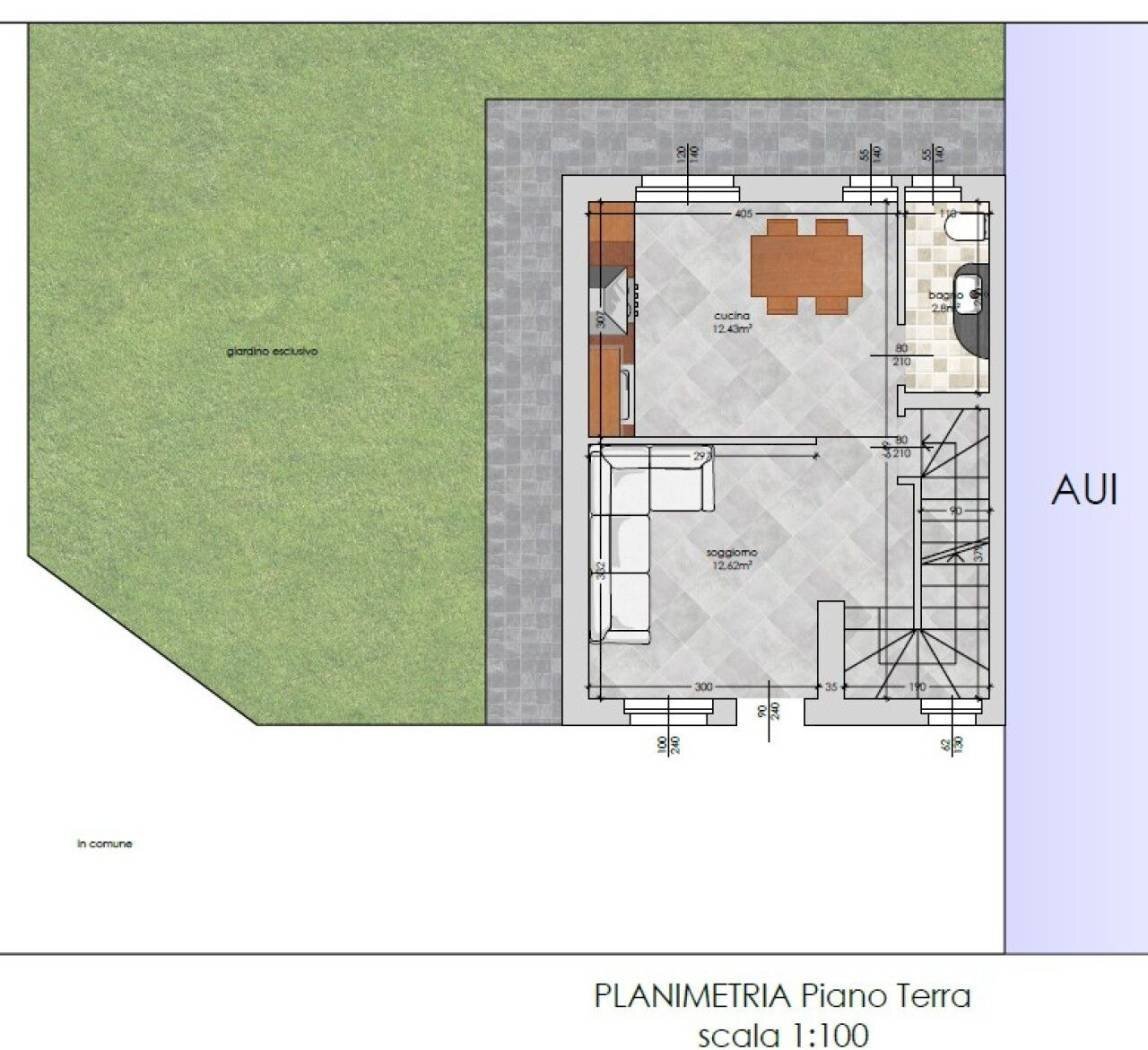 Villa a Schiera via delle Industrie, 13, Osio Sotto - planimetria 1