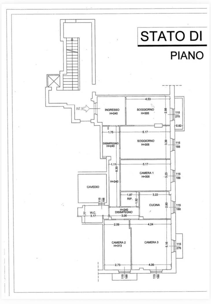 Appartamento via Archimede, Genova (zona Marassi) - planimetria 1