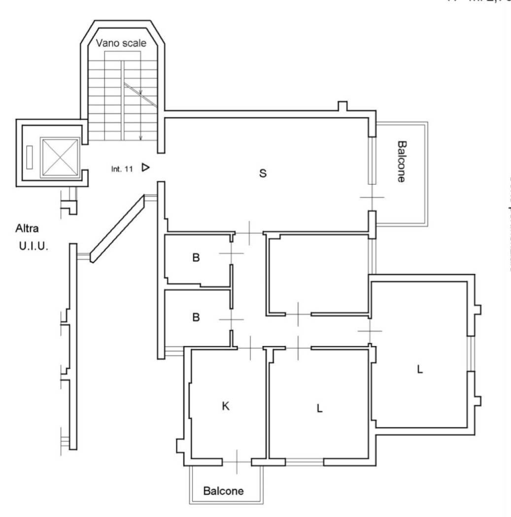 Quadrilocale piazza Gerolamo Gaslini, 27, Roma - planimetria 1