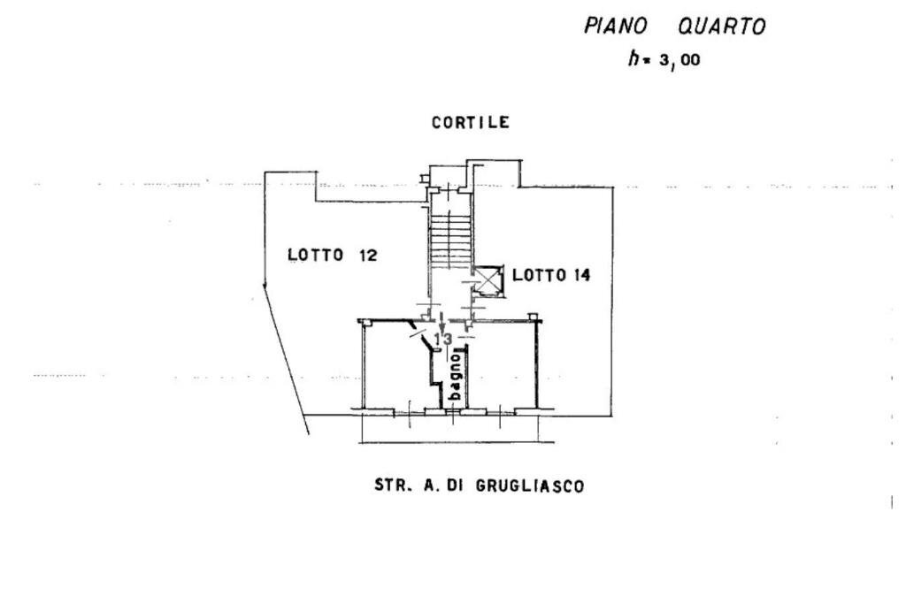 Bilocale Strada Antica di Grugliasco, Rivoli - planimetria 1