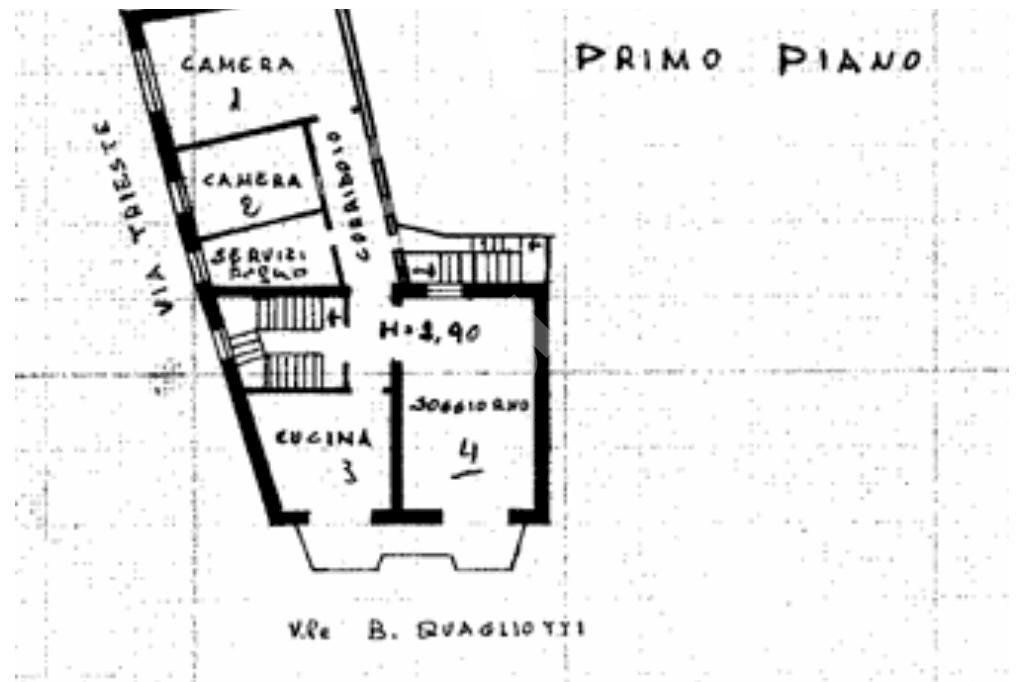 Three-room apartment Viale Beato Quagliotti, Galliate - floor plans 1