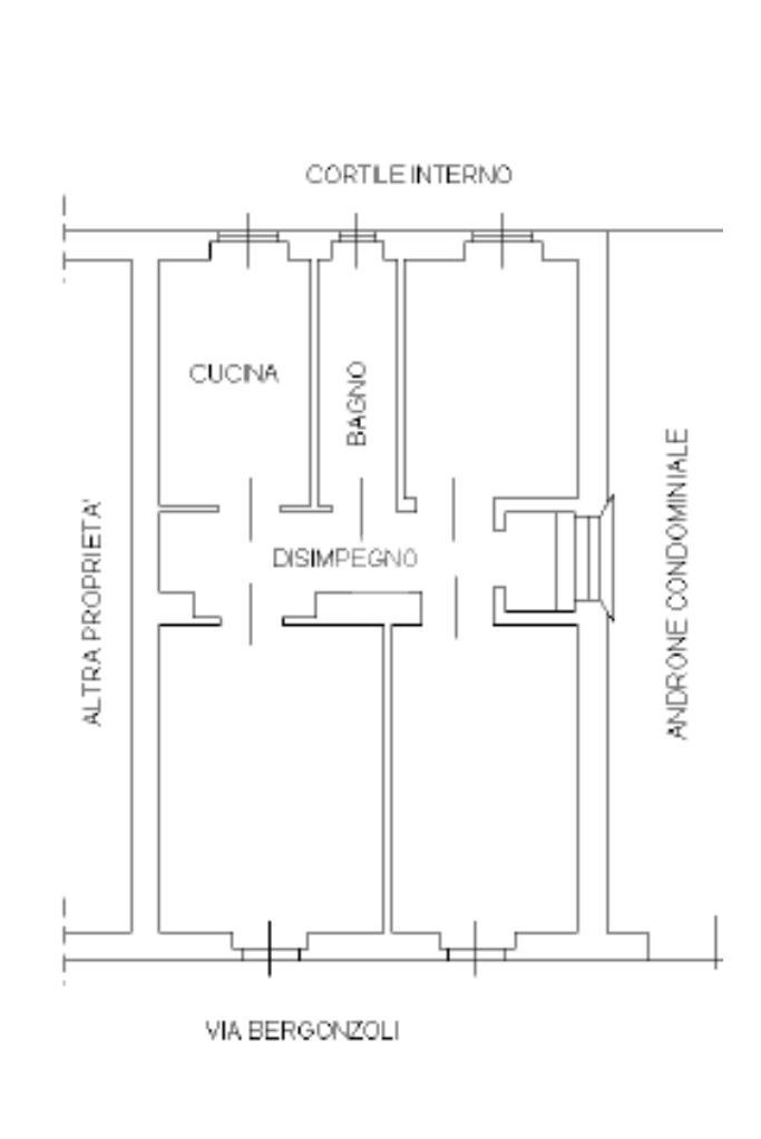 Appartamento Via Privata Giulio Bergonzoli, Milano - planimetria 1
