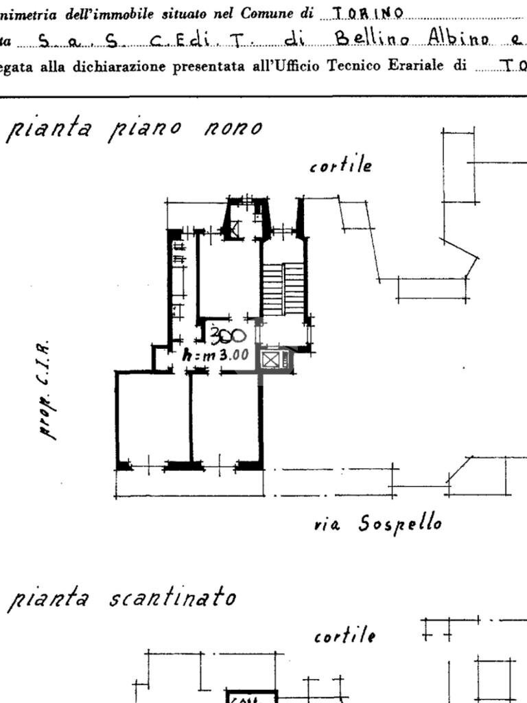 Trilocale Via sospello, Torino (zona Borgo Vittoria) - planimetria 1