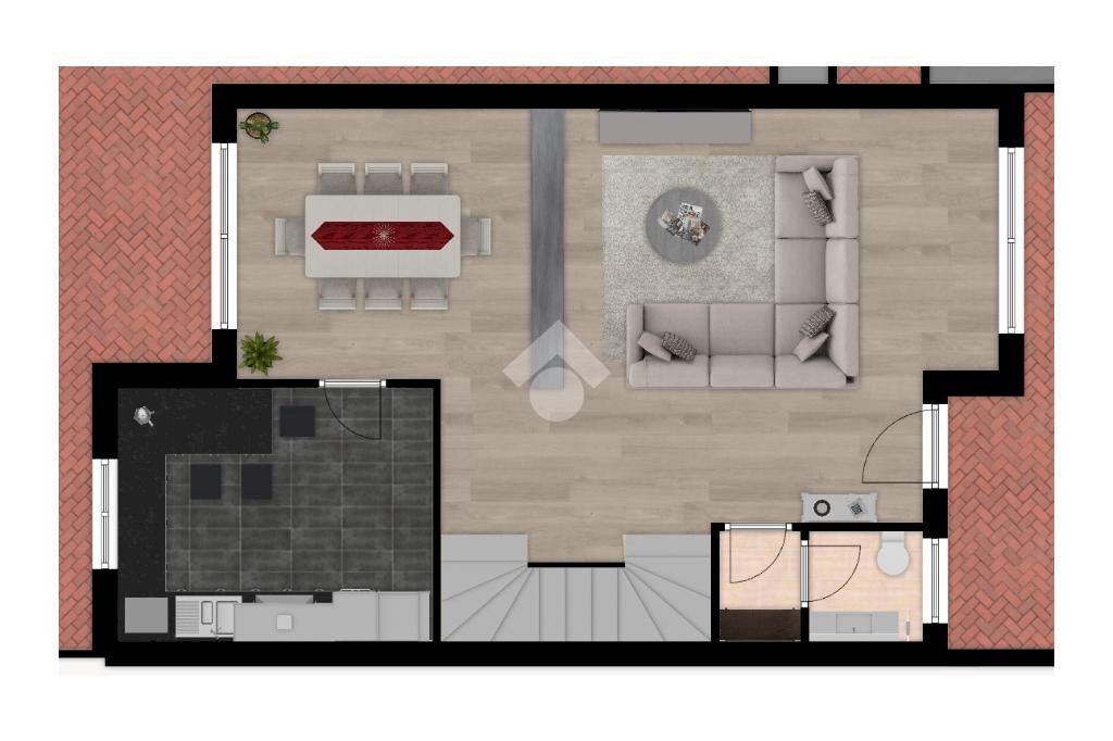 Portion of a house Via Bologna, Cassano d'Adda - floor plans 1