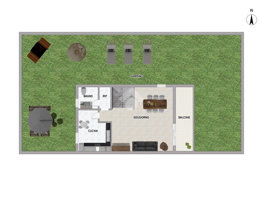 Terraced Villa Villetta a schiera via Madonna Assunta, Bareggio - floor plans 1
