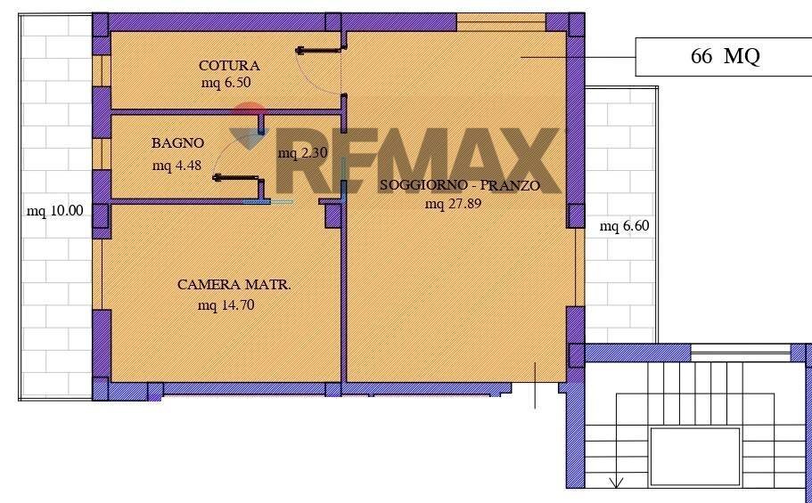 Pianta 2D - Bilocale via muci, Nardò - planimetria 1