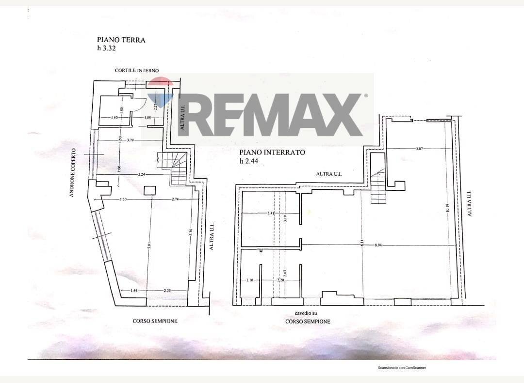 Pianta 2D - Commercial Activity Corso Sempione, Milano - floor plans 1