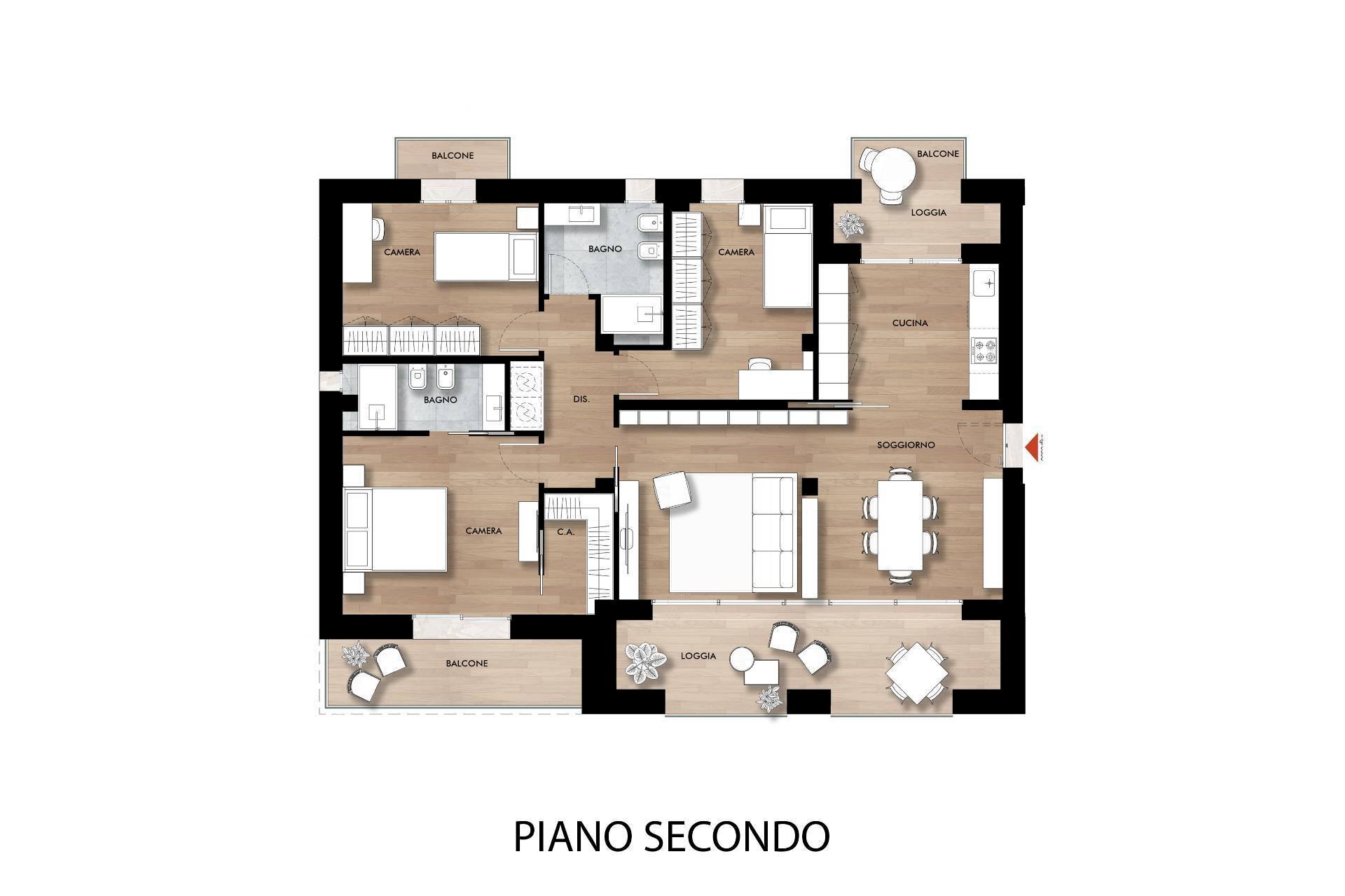 Foto 10 - Appartamento Viale Pagano, Pesaro - planimetria 1