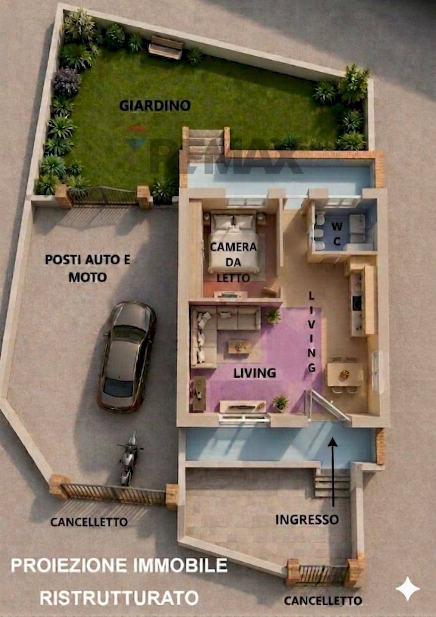 Pianta 3D - Bilocale Strada Provinciale Roccamonfina - Teano
 
57, Roccamonfina - planimetria 1