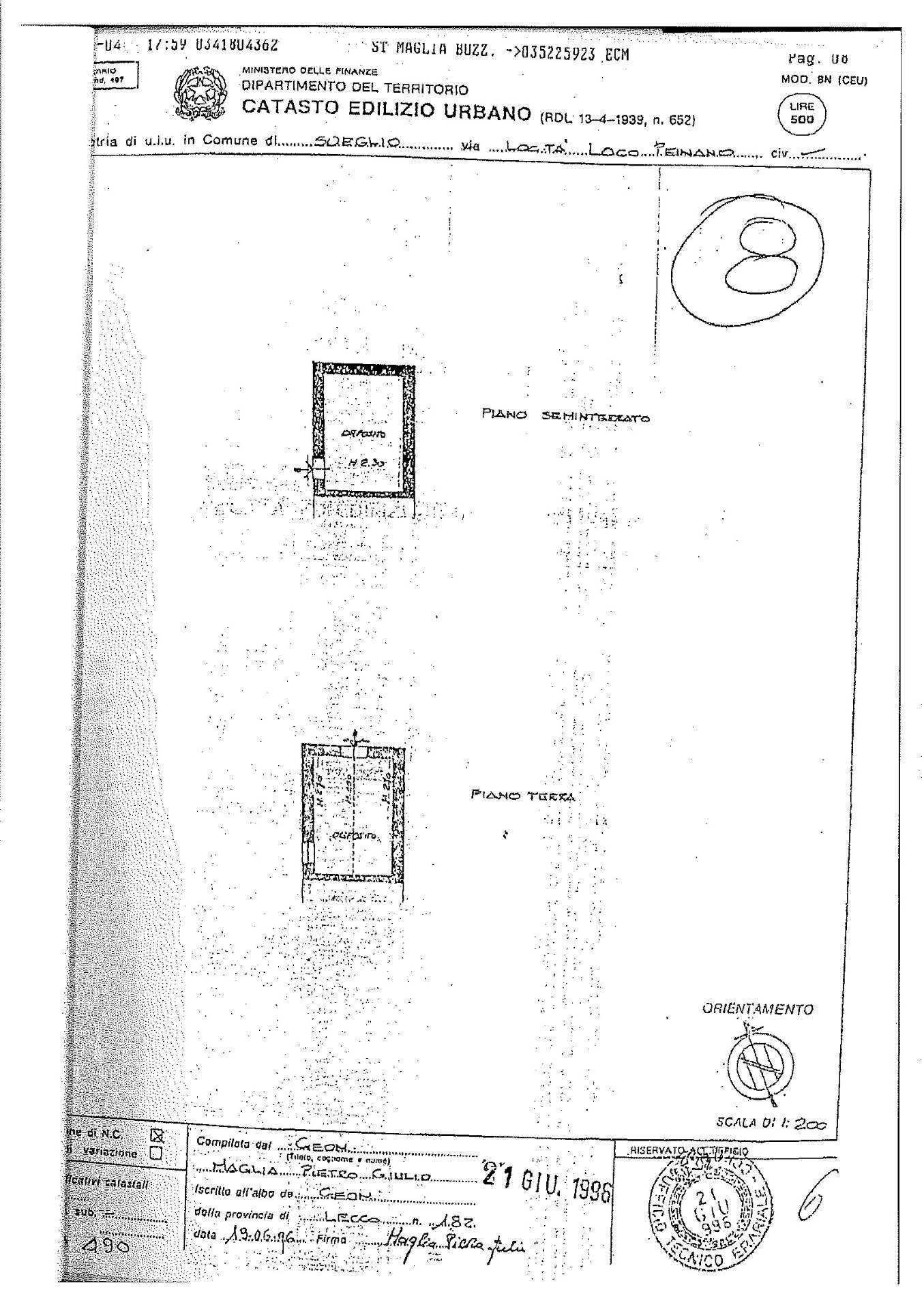 Foto 9 - Rustico Località Loco Peinano
 
snc, Sueglio - planimetria 1