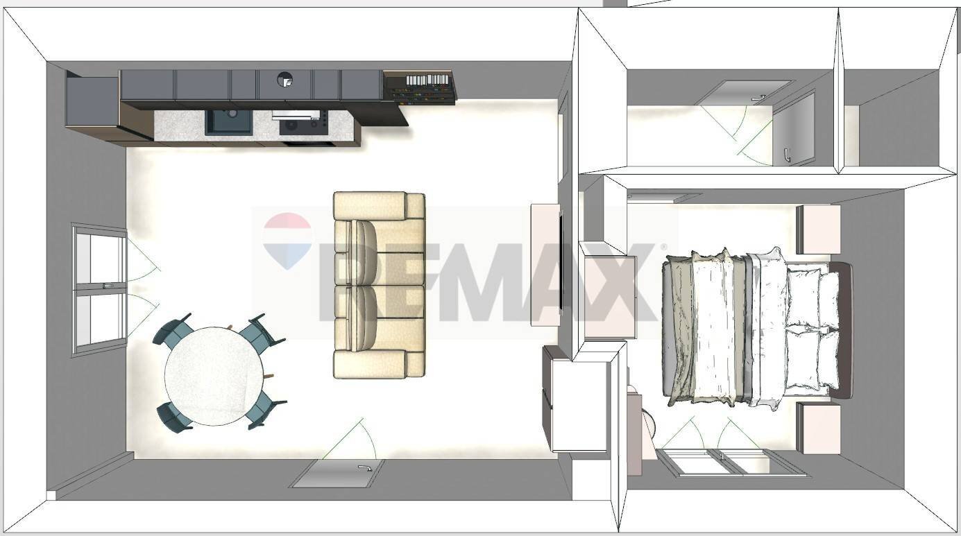 Pianta 2D - Bilocale Via F. Juvarra
 
1, Torino - foto 3