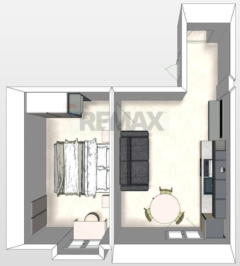 Pianta 3D - Bilocale Via F. Juvarra
 
1, Torino - foto 3