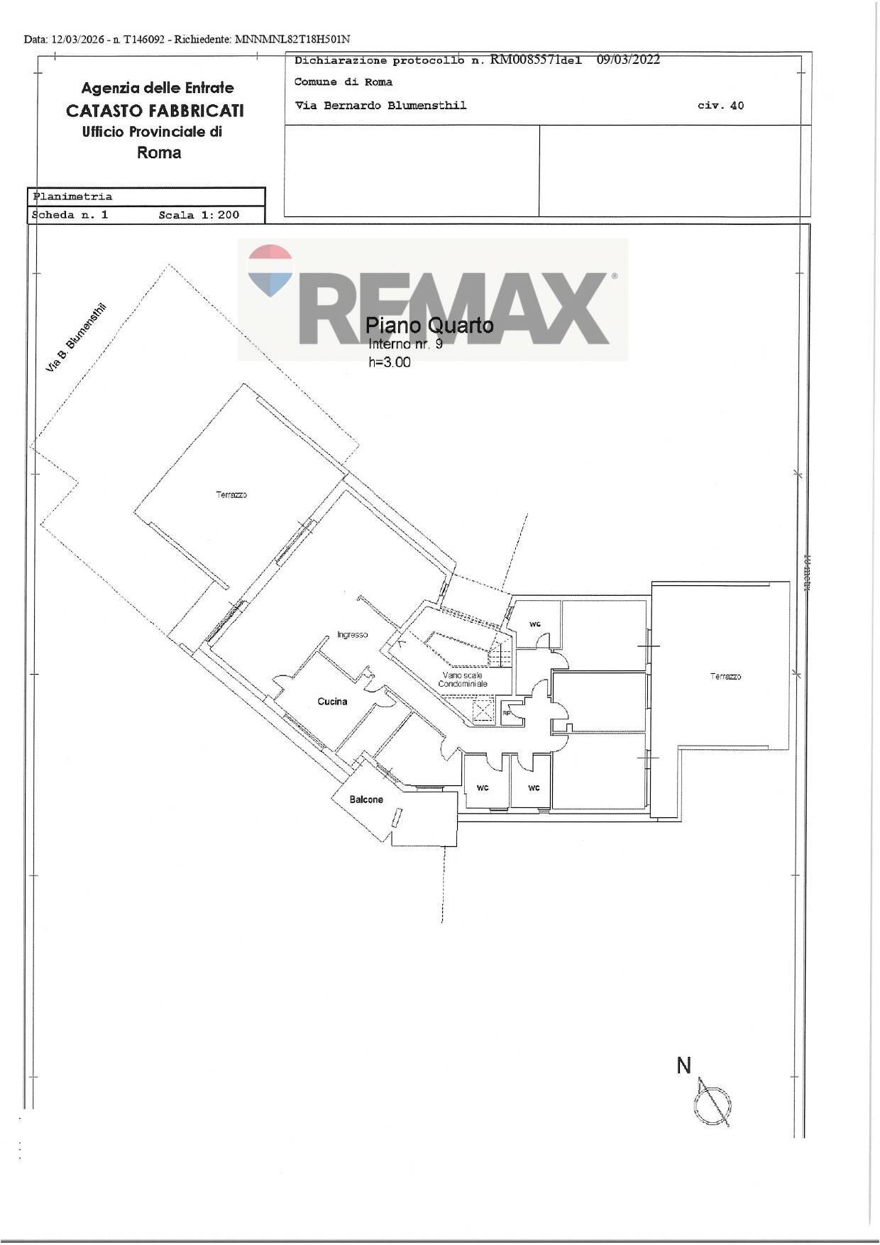 Pianta 2D - Attic Via Bernardo Blumenstihl
 
40, Roma - floor plans 1