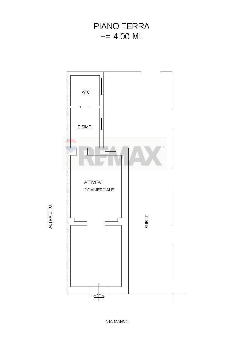 Pianta 2D - Commercial Premises Via Mannu
 
39/A, Sassari - floor plans 1