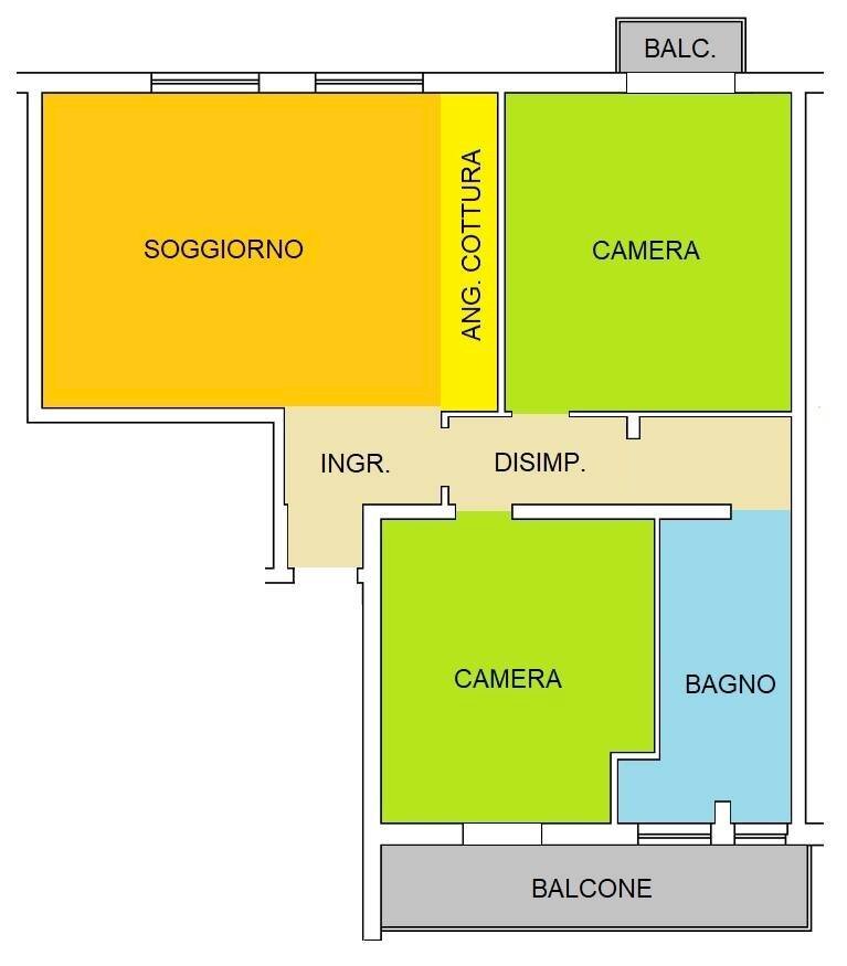 Foto 18 - Trilocale Via Antondomenico Rossi, Piacenza - planimetria 1