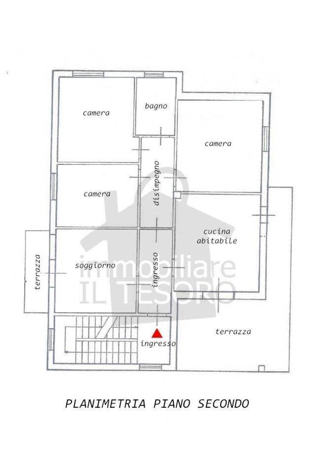 Appartamento via dei Vigneti, 338, Verucchio - planimetria 1