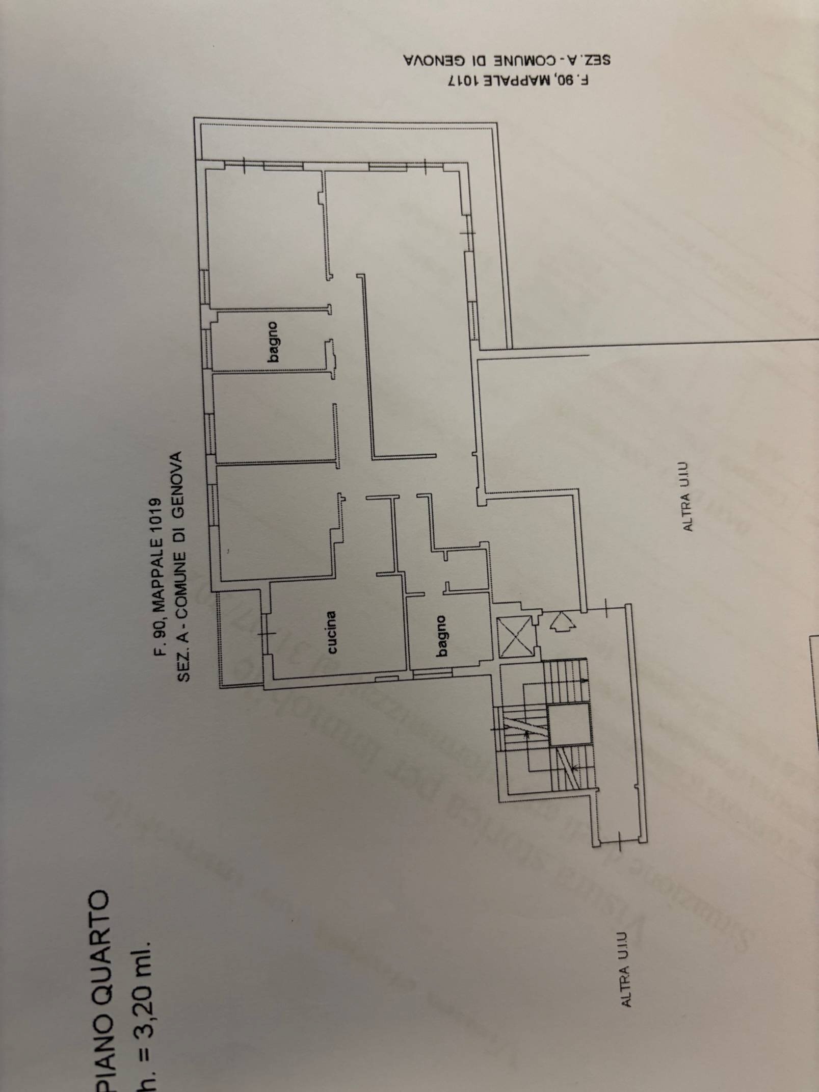 Appartamento via della Sirena, 7, Genova (zona Albaro) - planimetria 1