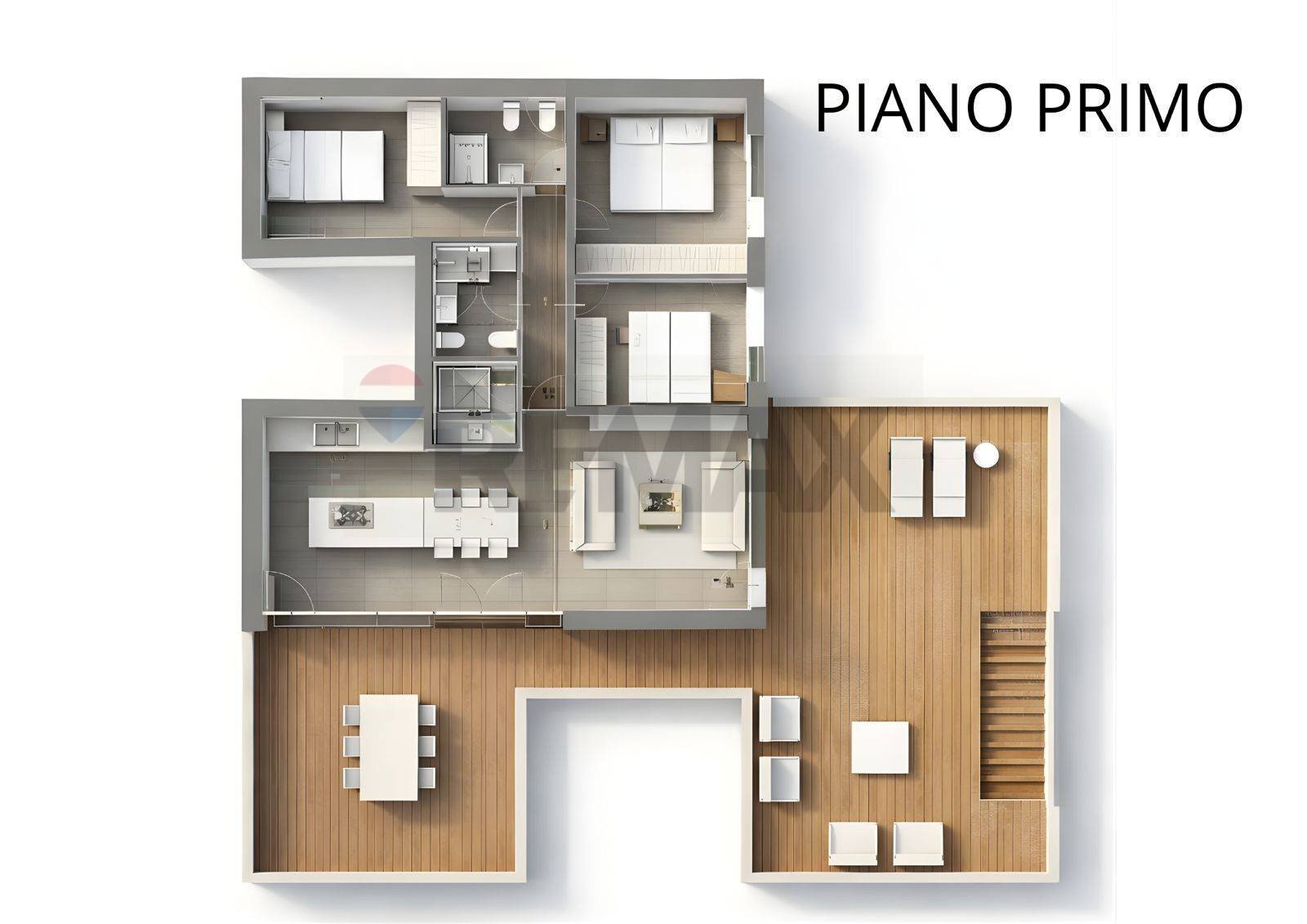 Pianta 3D - Attico Via Don A.Lazzati, Bernareggio - planimetria 1