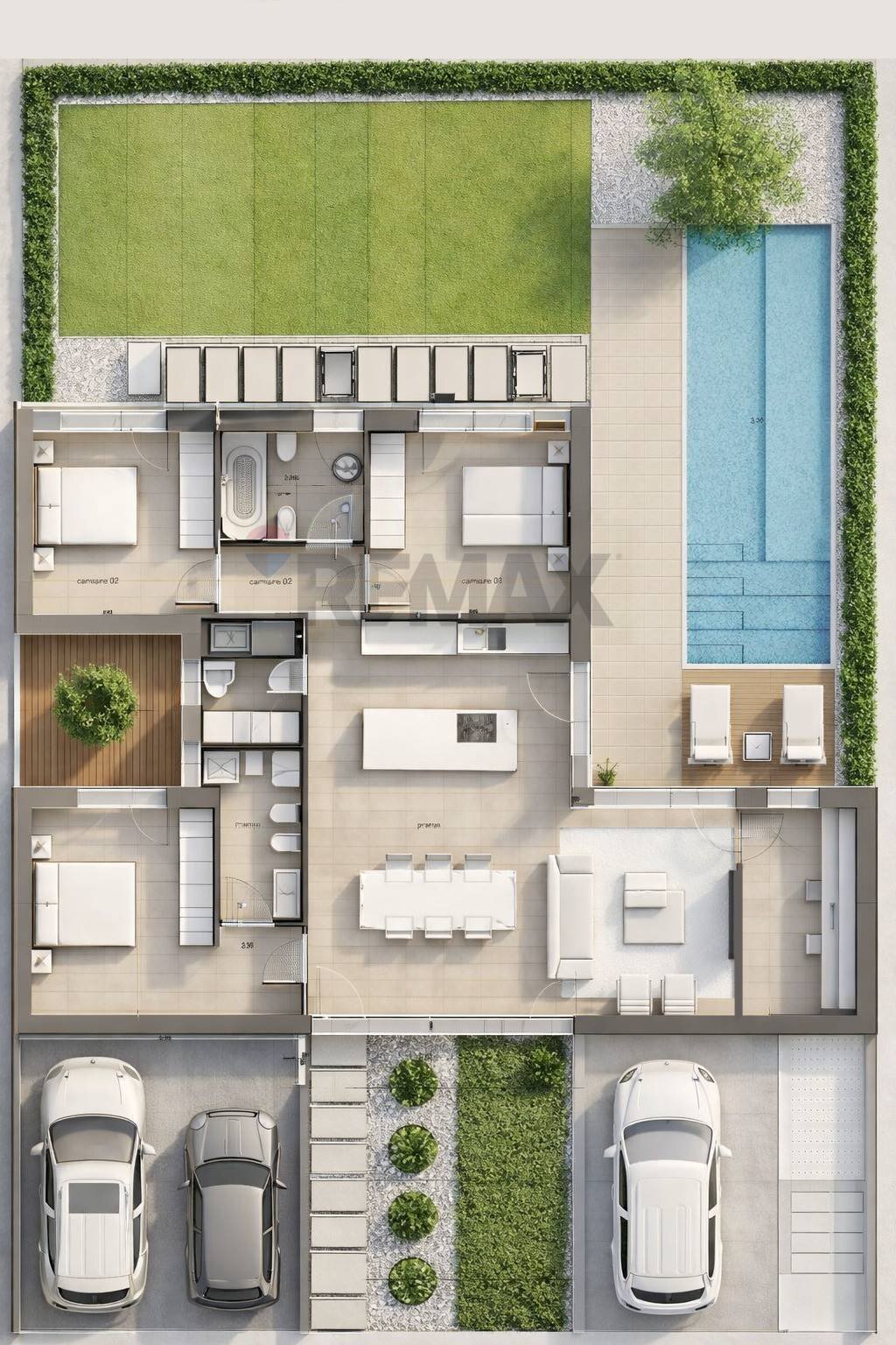 Pianta 3D - Appartamento Via Don Lazzati, Bernareggio - planimetria 1