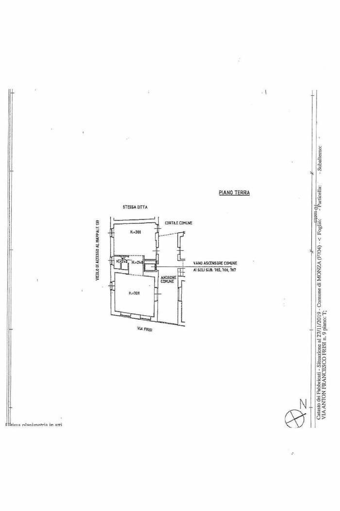 Negozio via Anton Francesco Frisi, 9, Monza - planimetria 1