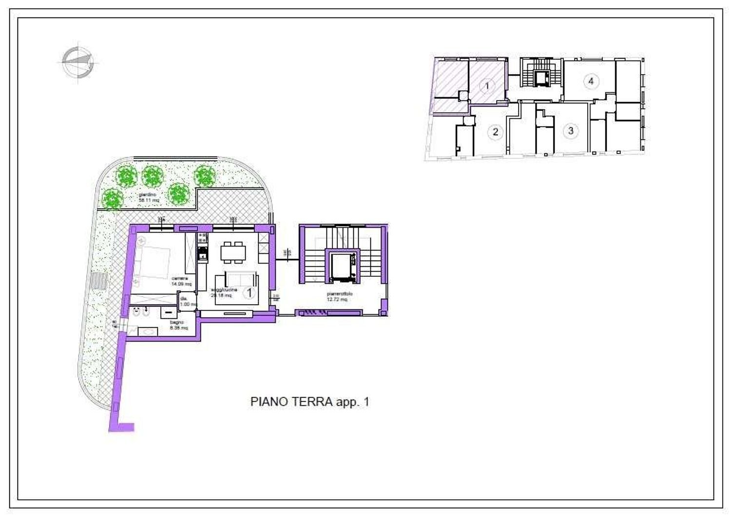 planimetria - Two-room apartment Dante Alighieri
 
18, Cesano Maderno - floor plans 1