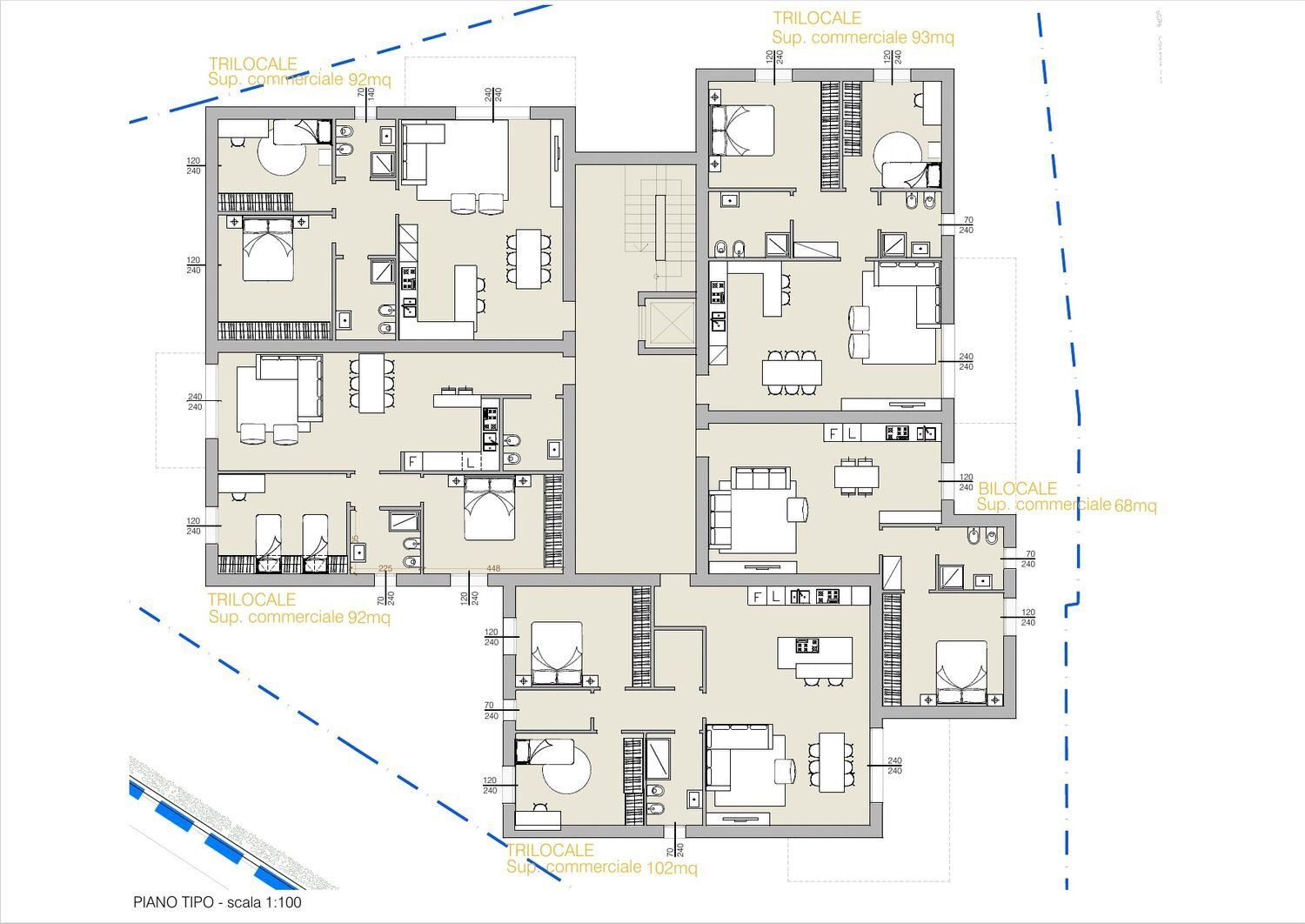 planimetria - Terreno edificabile Cantù - planimetria 1