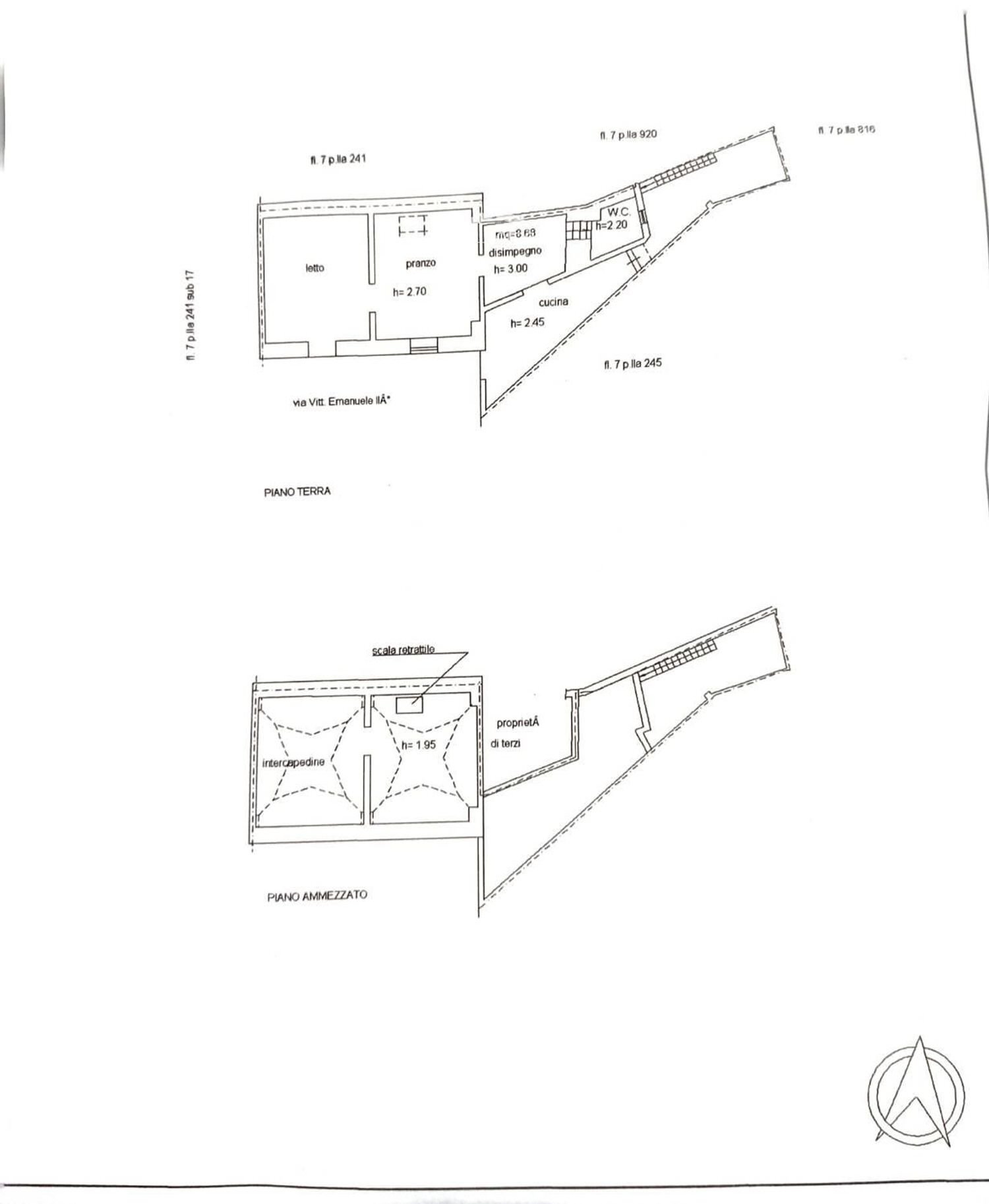 planimetria - Casa semi indipendente via Vittorio Emanuele II
 
2, Zollino - planimetria 1