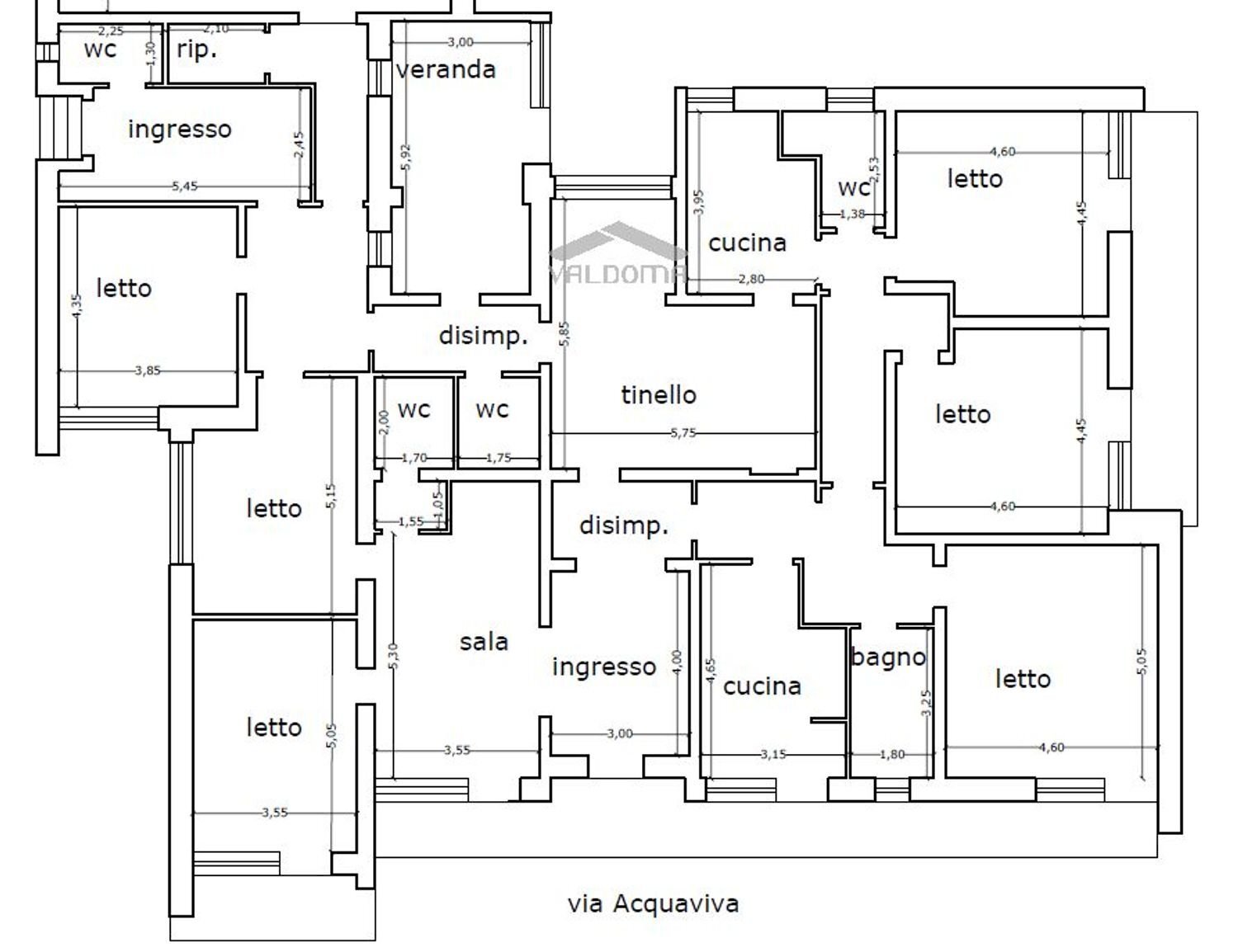 planimetria - Independent house Roma, Bagnolo del Salento - floor plans 1