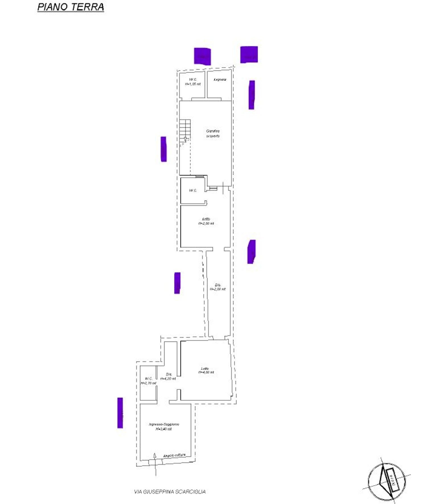 planimetria - Independent house Via Giuseppina Scarciglia
 
36, Minervino di Lecce - floor plans 1