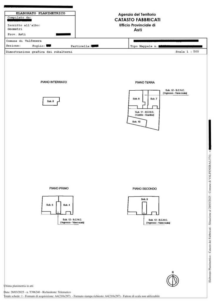 Stabile - Palazzo via Francesco Binelli, 4, Valfenera - planimetria 1