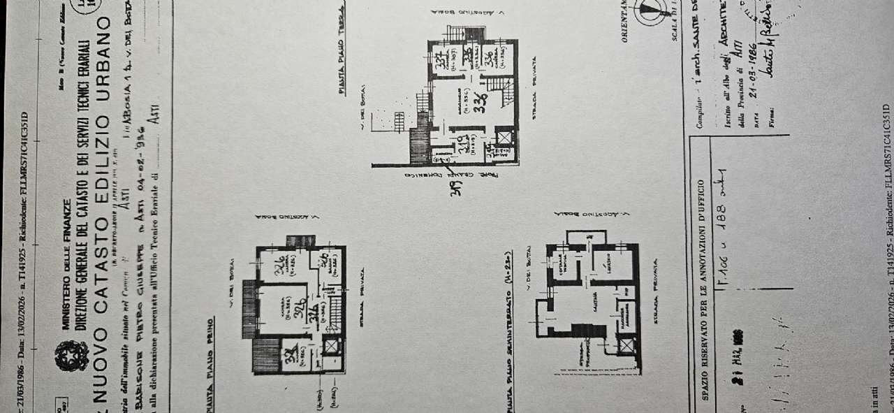planimetria casa - Casa indipendente via dei Bottai, 1, Asti - planimetria 1