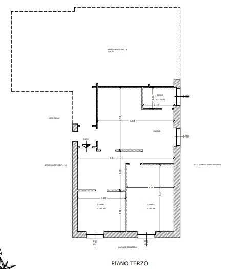 Appartamento all'asta via San Pier d'Arena, 35, Genova (zona Sampierdarena) - planimetria 1