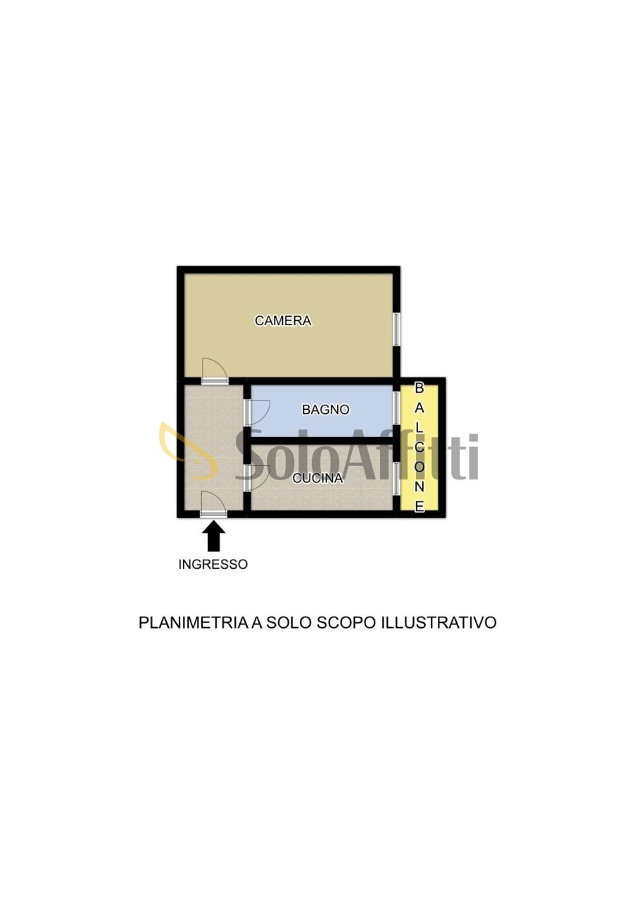 PLANIMETRIA - Appartamento PIAZZA DELLA STAZIONE, Pavia - planimetria 1